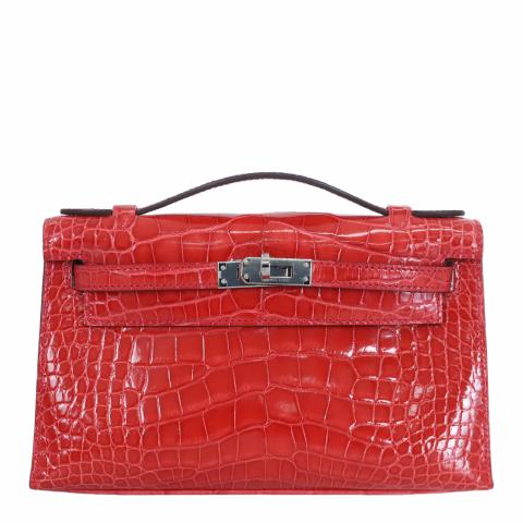 Kelly pochette crocodile price hot sale